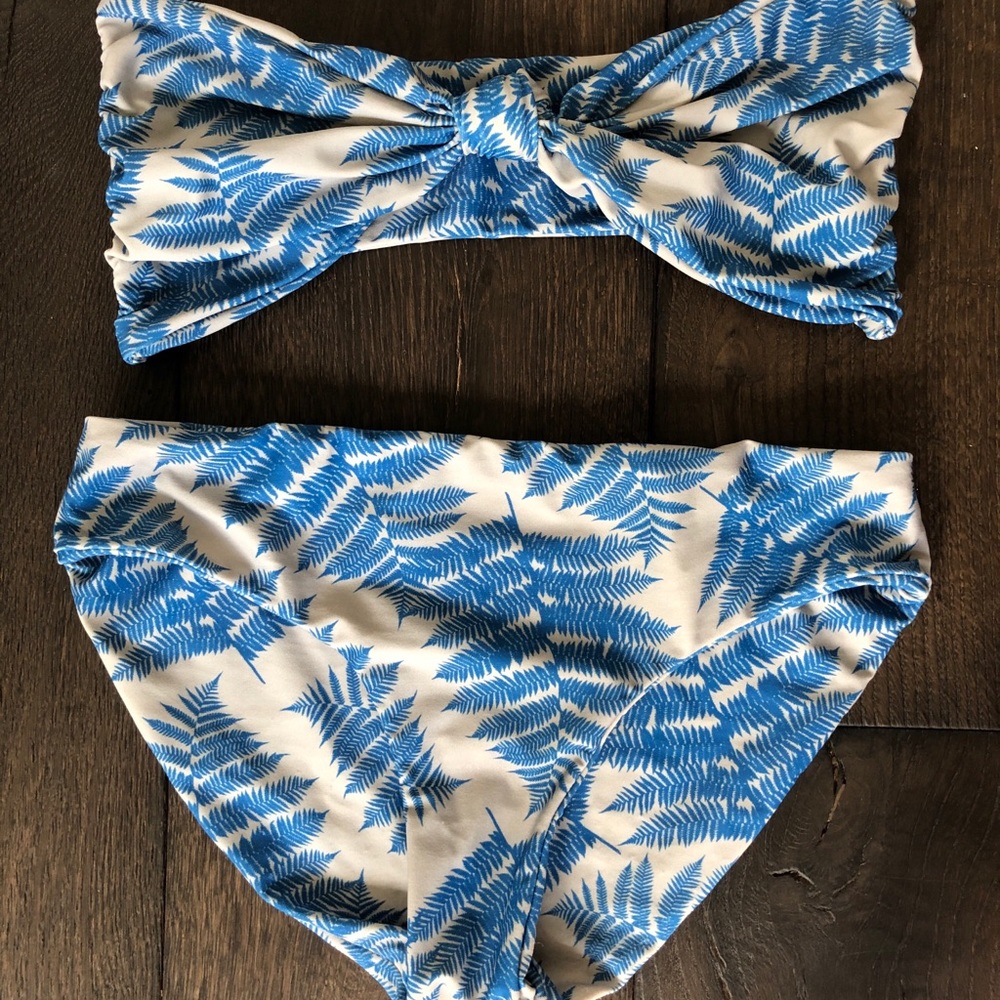 Mikoh bikini blue and grey- never worn- high waist